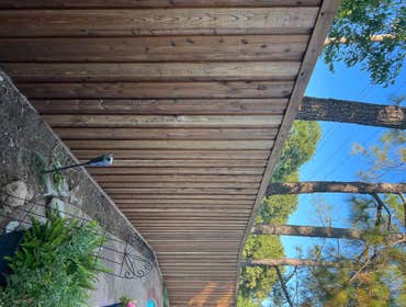 Photos by Ntx Fence Pros #1 8’ cedar board on board prestained.