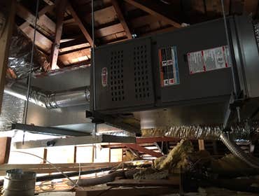 Hollywood Hills Installed two 4 ton 16 SEER Lennox split systems with brand new ducting.
