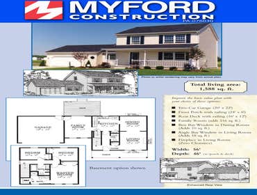 Myford Construction Floor Plans These are just a few of the new home floor plans we have available.
