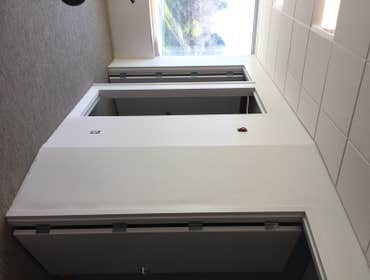 Commercial / Offices Commercial Fit out
Installation of 1/2" stand up GWB
No-Coat bead on outside corners and soffits
Tape and finish Level 4, ready 