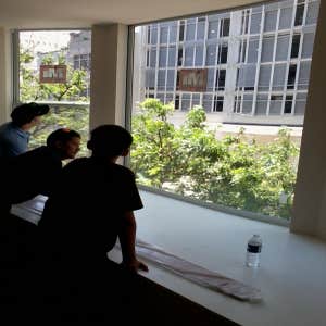Commercial Paint and clean windows repair old trim's
