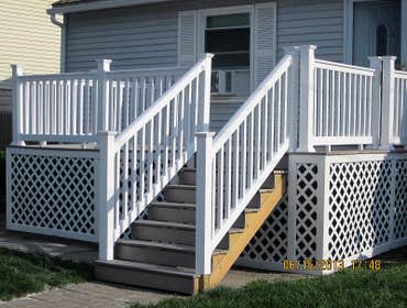 Photos by Saviors Custom Carpentry, Inc #1 Composite steps, vinyl railings & 1x4 azek