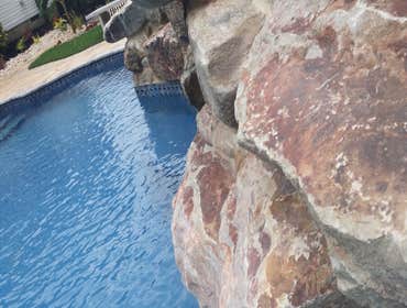 16 Robinhood Dr. Medford, N.J.08055 Installed Viking Figi Pool w/Travertine pool deck