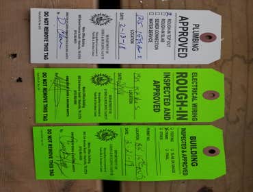 Inspection Placards All inspections that were performed on some of our jobsites. Not all projects require permits, only the large ones i.e. Flips or Ma