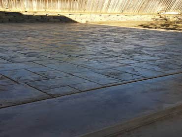 san ramon ave,vallejo. new retaining wall and stamped patio