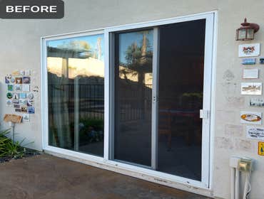 before picture of sliding door installation 001