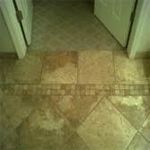 Stone tile with Berber diamond pattern carpet