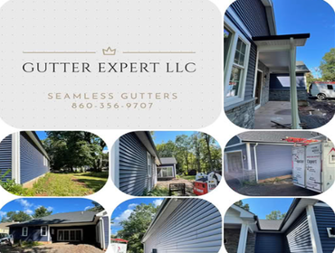 Photos by Gutter Expert LLC two straight gutters and two downspouts each gutter 800
