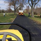 Resurfacing cemetery road