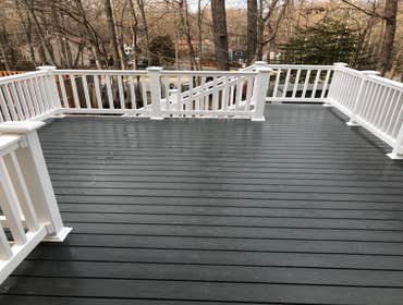 Photos by Adonai Renew and Remodeling LLC #3 Build a 12x20 deck with stairs. Trek Clam Shell
