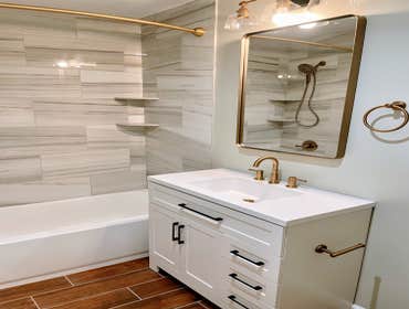 Bathroom Remodel - Rockaway, NJ This space was feeling dark, outdated, and closed in—with tile from floor to ceiling and a bulky jetted tub that hadn’t