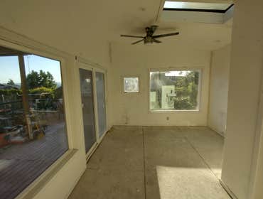 Photos by Stewart & Son Gate & Fence LLC #1 Tiny House with pergola. Small house 17' by 12' small bathroom with pocket door, and small sink with water 