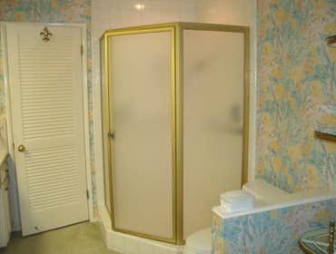 Shower stall Shower stall for one.