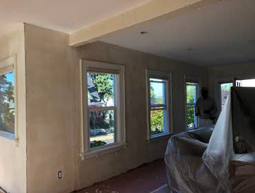 Photos by J R Painting Co Inc #4 Repairing lath and plaster on walls and ceiling and repairing drywall. Painting walls, ceiling and trims and installin