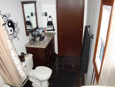 Photo(s) from Tj S Odds And Ends bathroom build where nothing was before,a/c run,wires run.plumbing plumbed ha, walls built door framed,the owner of th