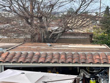 Roof Replacement shingles Before, during and after photos