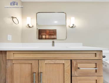 Bathrooms remodel in Los Altos This project in Los Altos included remodeling two bathrooms with high-quality prefabricated cabinetry, elegant tile fini