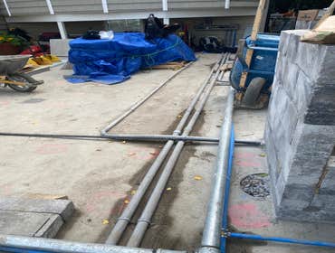 Wiring and Peripheral Grounding For Inground Pool We completed a full electrical installation for an inground pool in Bellmore. The customer requested 