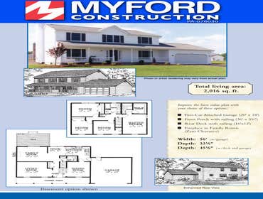 Myford Construction Floor Plans These are just a few of the new home floor plans we have available.