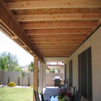 Patio Extention Extend 14' x 10 Patio to 50' x 10 - Framing - Roofing - Electrical - Drywall - Paint