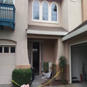 House Repair House walls and stairs repair after a car accident.