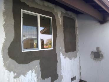 Window patches Sand finish texture match