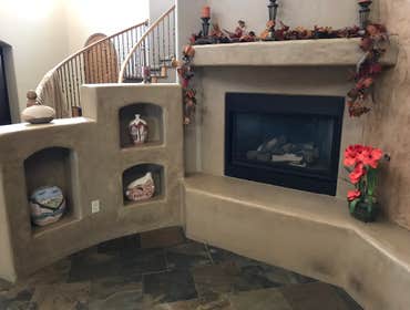 Variance plaster fireplace