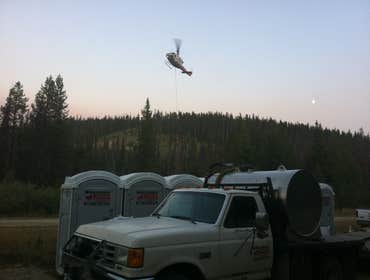 USDA Forest Service - Wildfire Base Camps Bulldog Portable Restrooms supplied portable toilets and hand washing stations to US Forest Service wildfire 