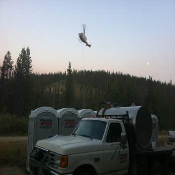 USDA Forest Service - Wildfire Base Camps Bulldog Portable Restrooms supplied portable toilets and hand washing stations to US Forest Service wildfire 
