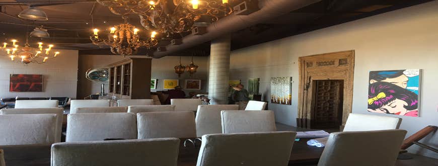 Tasting room art gallery
