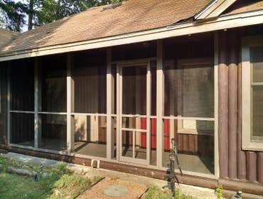 Open porch to screen porch con