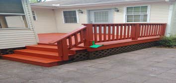 Deck Work Repair, stain & paint deck.