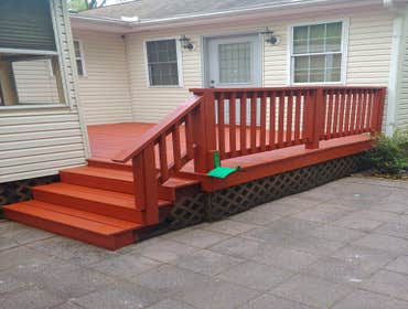 Deck Work Repair, stain & paint deck.