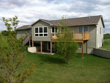 New sunroom and cedar deck