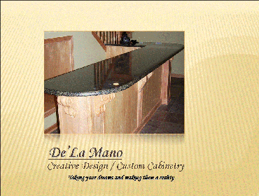 DeLaMano Design & Creative Millwork Implementing your ideas and making them a reality
with the craftsmanship and professionalism that you deserve.
sh