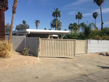 Screened Double Gates & Fence