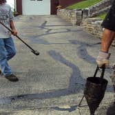 Hot Tar Crack Sealing