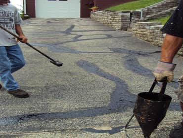 Hot Tar Crack Sealing