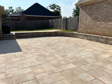 Photos by Marinho’s Pools and Spas #4 Pool deck remodel with Keystone pavers and retaining wall
