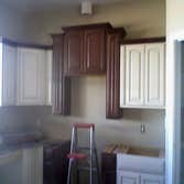 Various Cabinet Intallations and T&G Ceilings Cabinet Installs, T&G Ceilings(sanded, stained, and clear-coat performed by us