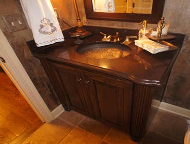 Dressed Up Powder Rooms - Custom Built Trunk Vanity