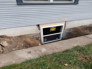 Egress window installation Pulled permits, Dig out hole big enough for windows to be installed , supervised concrete cutters to cut holes for window fr