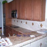 Tiled Backsplash, stone counte