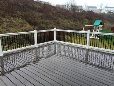 back porch after rebuilding