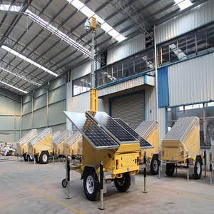 Security cameras solar trailer