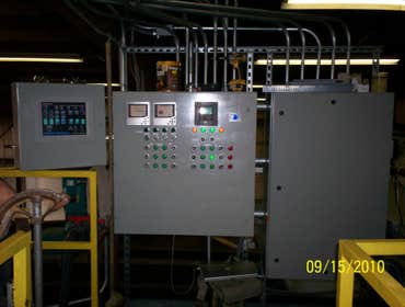 AVS Complete custom motor control center, touch screen, VFD's and LED indicators.