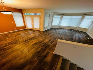kirkland, Wa include. 1200 sq/ft flooring/ remove carpet and reinstall toilet.
demolition, fix floor, install flooring and new baseboard. doesn't inc