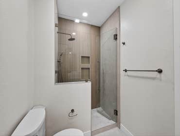 Upscale Bathroom with Glass Shower