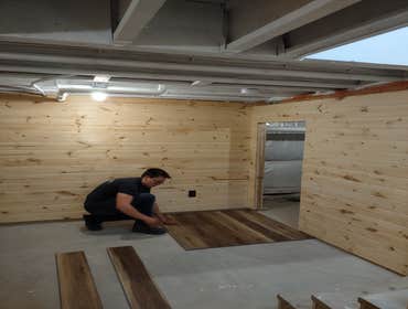 Basement Finished for the Dogs and an Exercise Area
