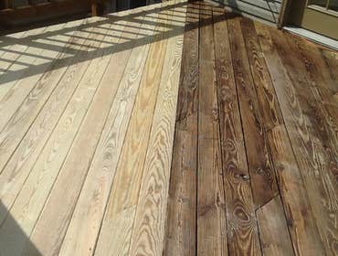 Weathered deck board repair
